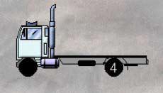 category rigid-vehicles - Look at the diagram. The diagram shows a rigid truck with a single rear axle fitted with 4 standard tyres. The maximum statutory axle load is: