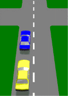 category negligent-driving - On a single laned road (as shown), you must always overtake another vehicle on its right except when: